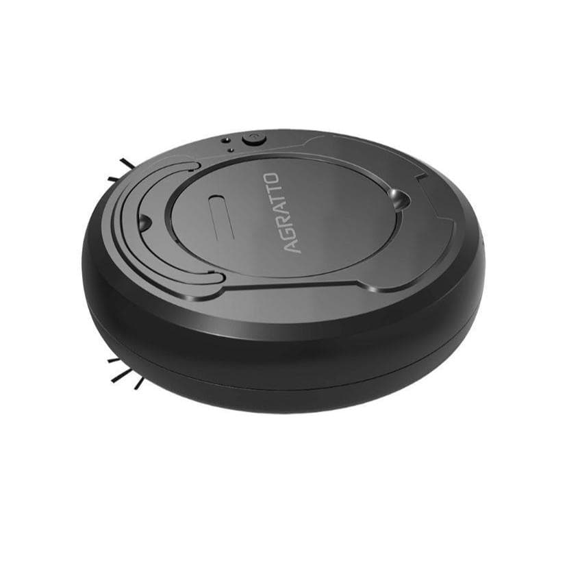 Aspirador Robô Varre  Aspira Passa Pano Bivolt Cor Preto 3w e 11 w