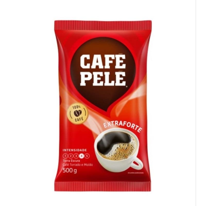 Café Pelé 500g  Extra FORTE Tradicional Torrado e Moído – Sabor Forte e Aroma Intenso