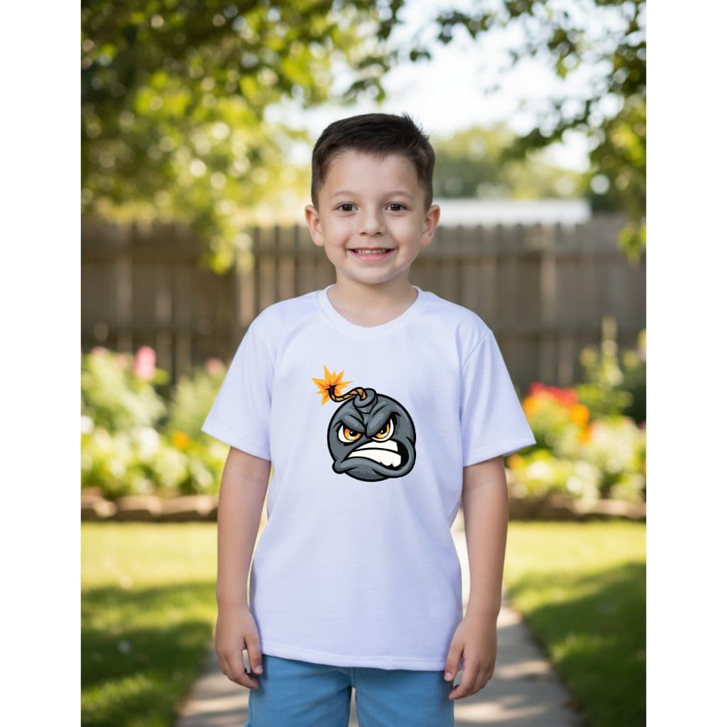 Camiseta Infantil Menino Menina Bomba Garoto Bombinha Zuera