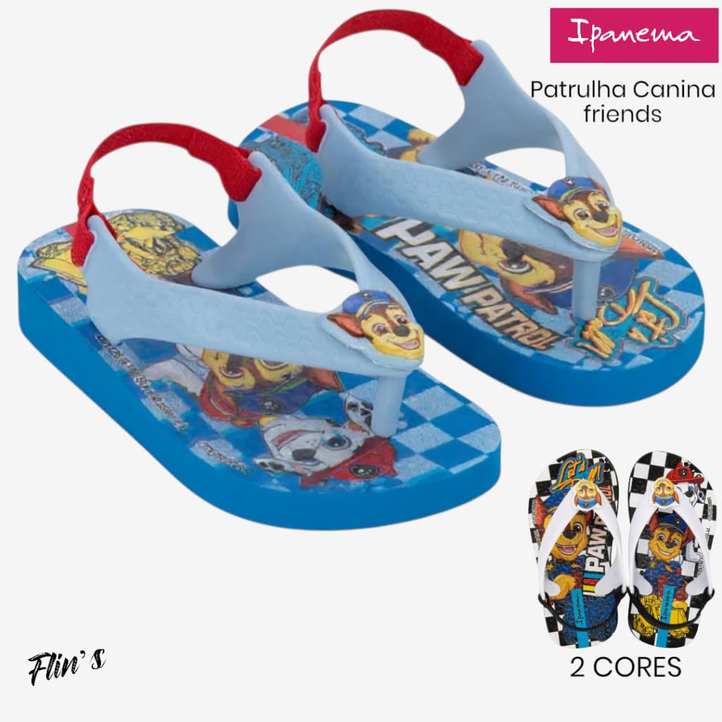 Chinelo Infantil Menino Ipanema Patrulha Canina Baby Skye/Chase