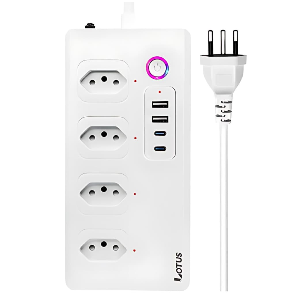 Plug Múltiplo De Tomada Inteligente Zigbee Plus Lotus