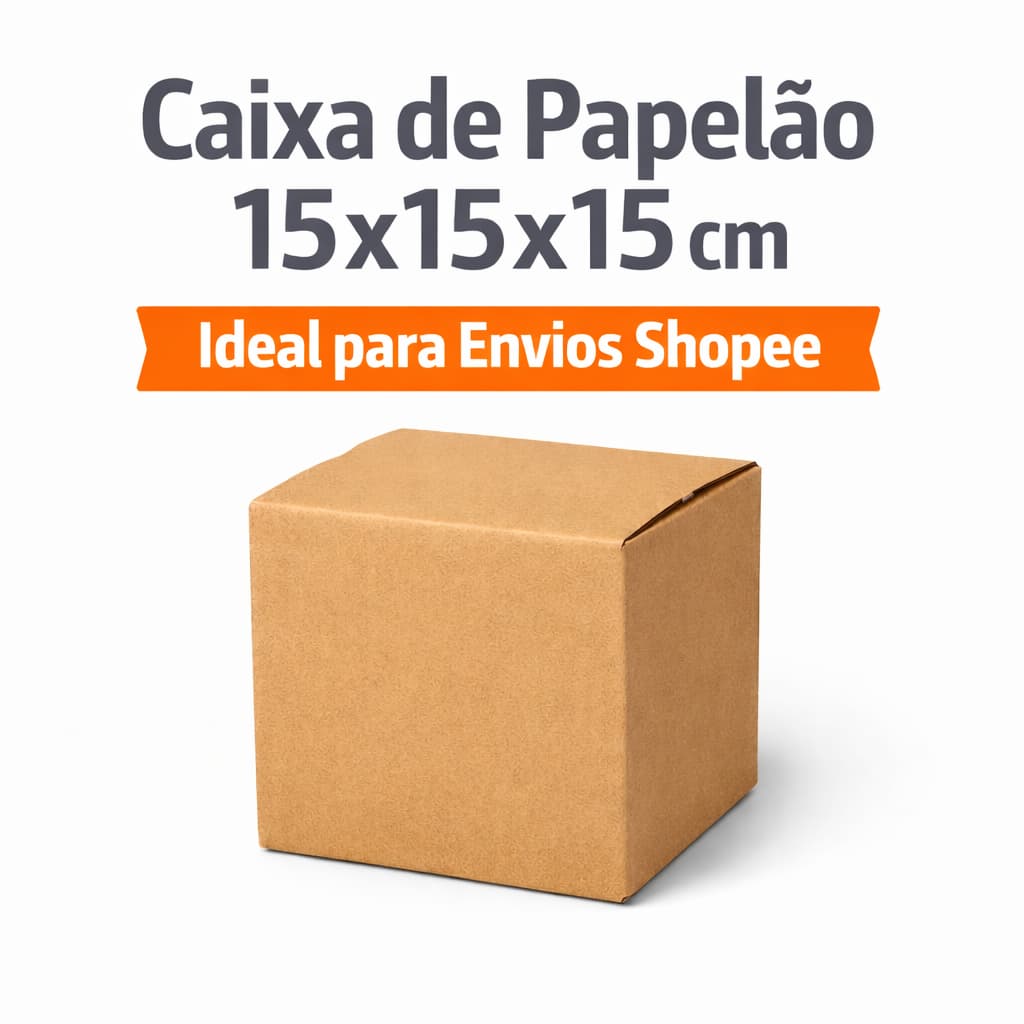 Kit 300/400 Caixas de Papelão 15x15x15 para Correios – Sedex e PAC | Embalagem Reforçada para Envio