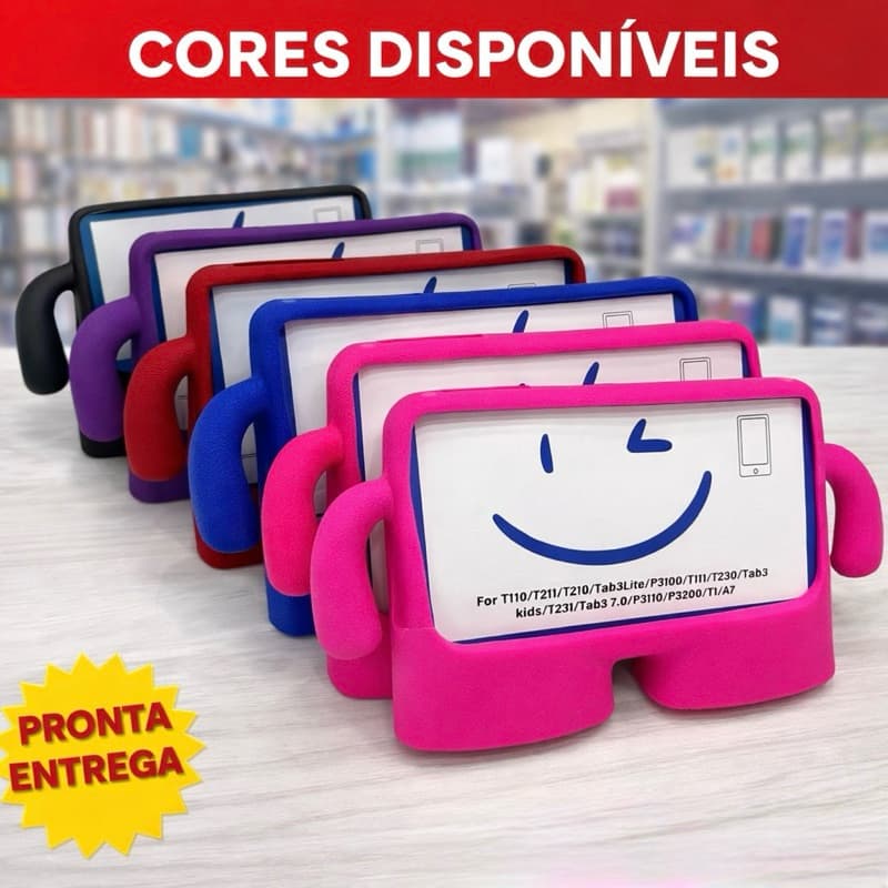 Capa Infantil Bracinho para Tablet Tab A6 2016 T280/285 /T110 / T211 / P3100 / T111 / T230 / T231 / Tab3 7.0 / P3110