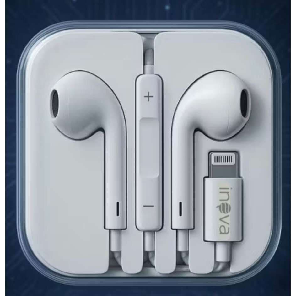 Fone de Ouvido Estéreo Lightning com Microfone Inova MD-12380 para iPhone