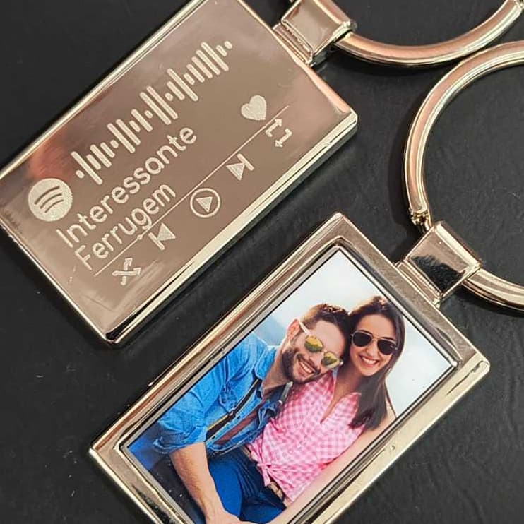 Chaveiro personalizado com foto colorida dia dos namorados - Código Spotiry - lindo presente - lembrança