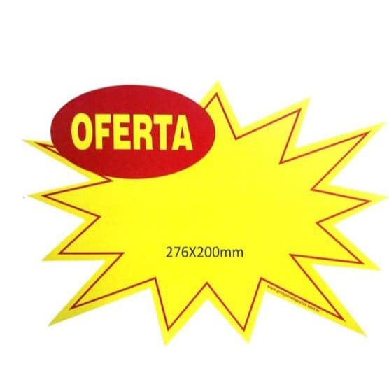 Cartaz Splash Oferta Grande 27,6X20cm Grespan c/ 10 unidades Papel Cartão