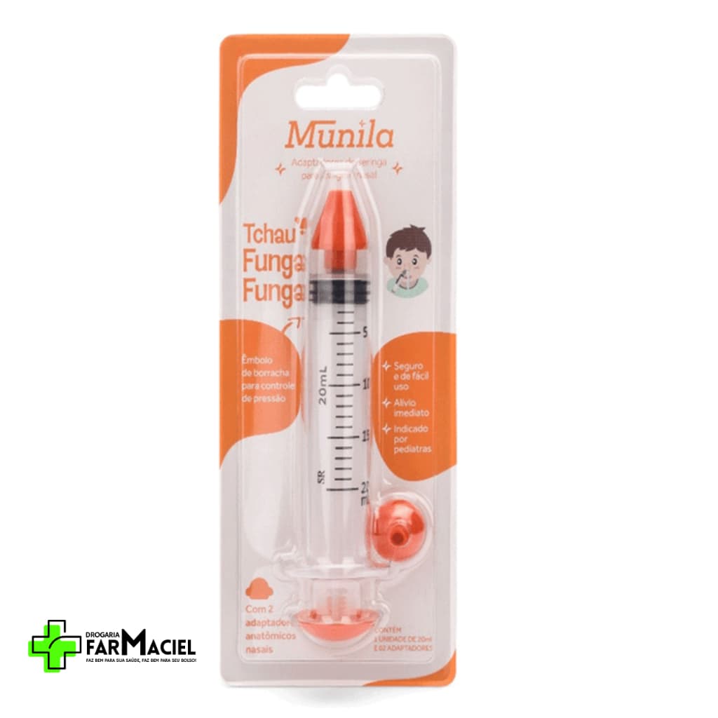 Seringa para Lavagem Nasal Munila com 2 Adaptadores Anatômicos Nasais