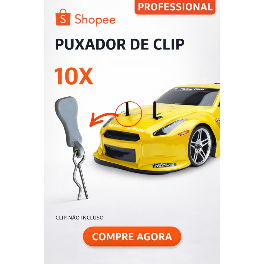 Puxador de clip bolha carrinho RC kit com 10