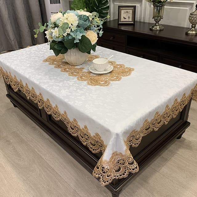 Toalha De Mesa Bordado De Grip 170cm x 300cm Linha Premium/8 Cadeiras Boa Qualidade Ola1