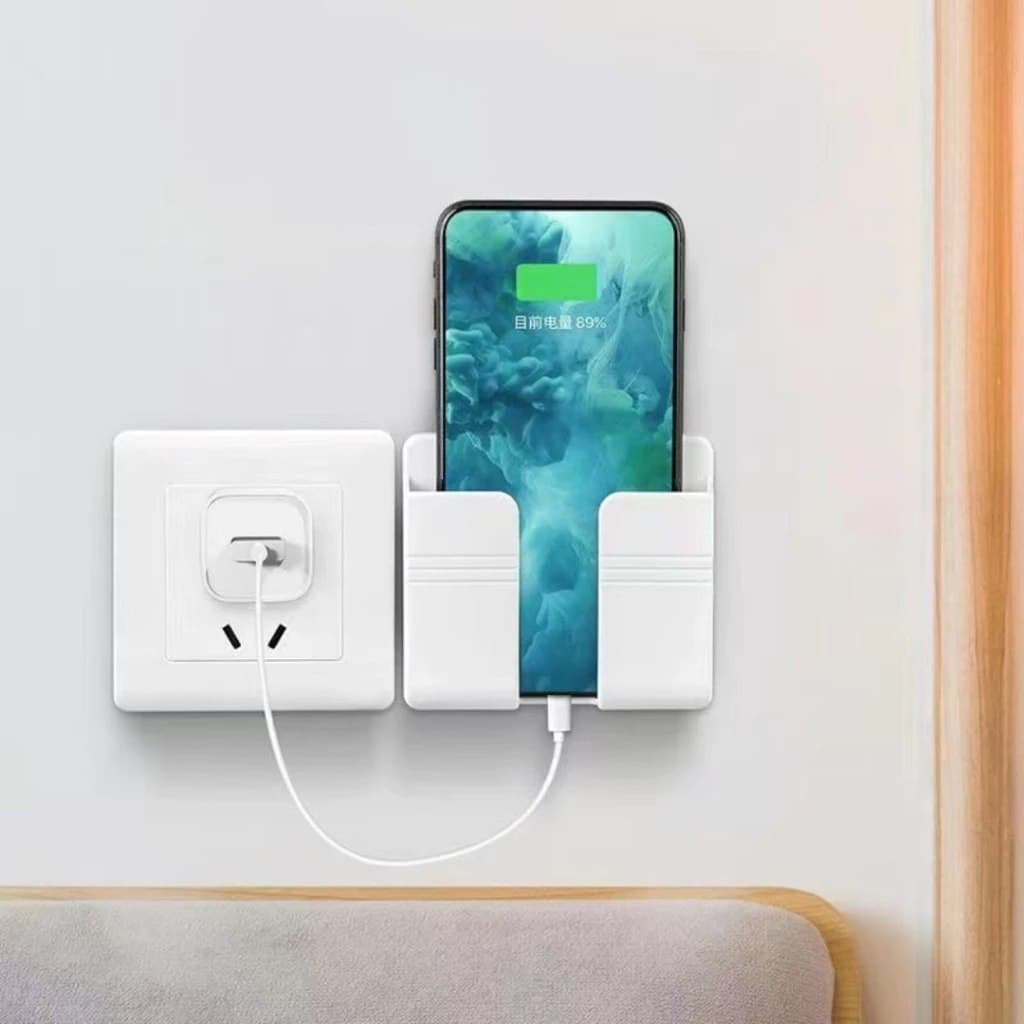 Kit Suporte Celular Parede Multiuso Multifuncional Adesivo Controle Remoto Carregamento