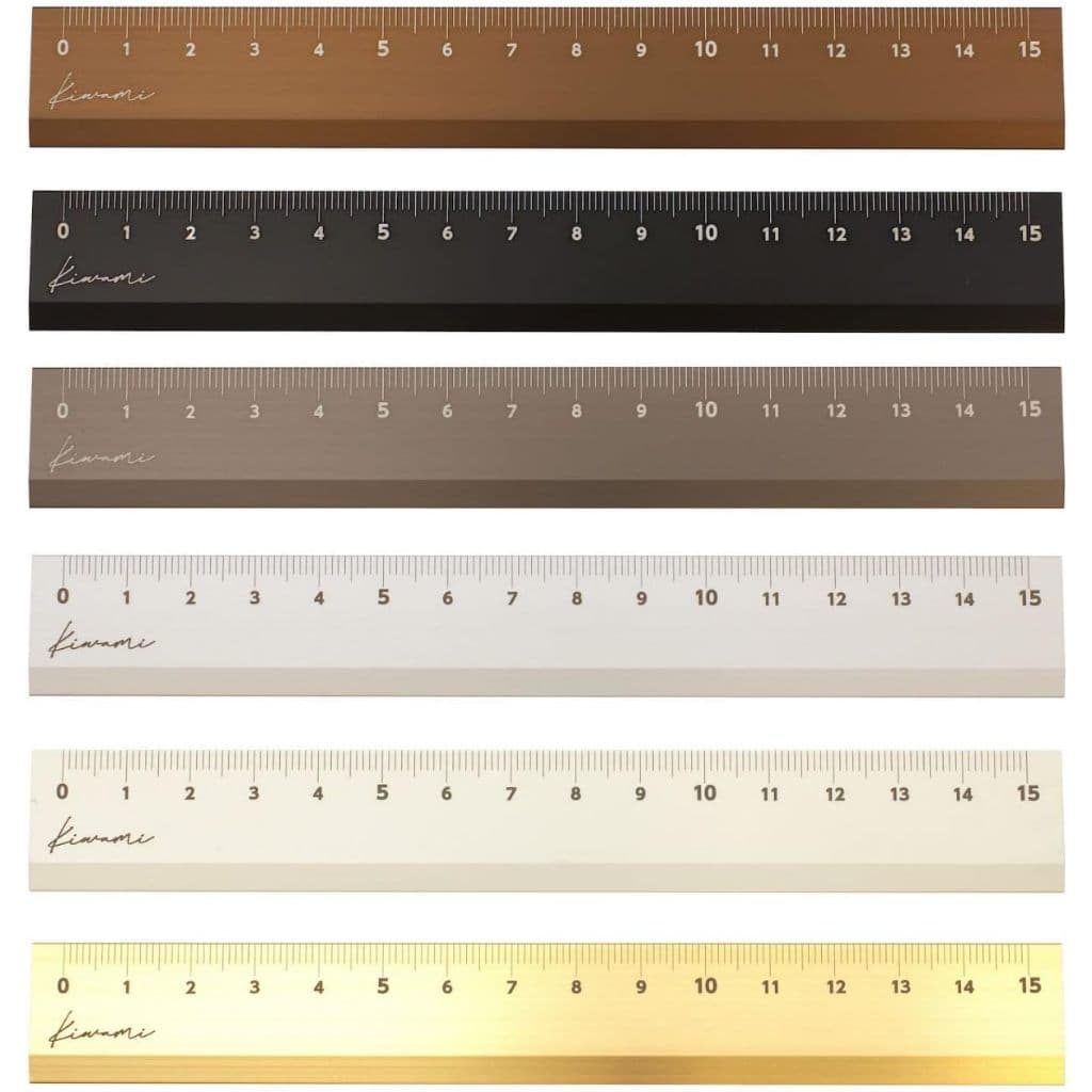 Régua Ambidestro De Alumínio LR De Plástico Kyomei 15cm