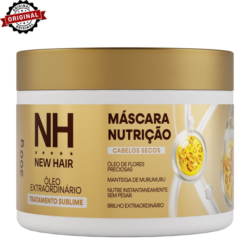 Máscara Extraordinário 300g NEW HAIR Cabelos Nutridos e Reparados