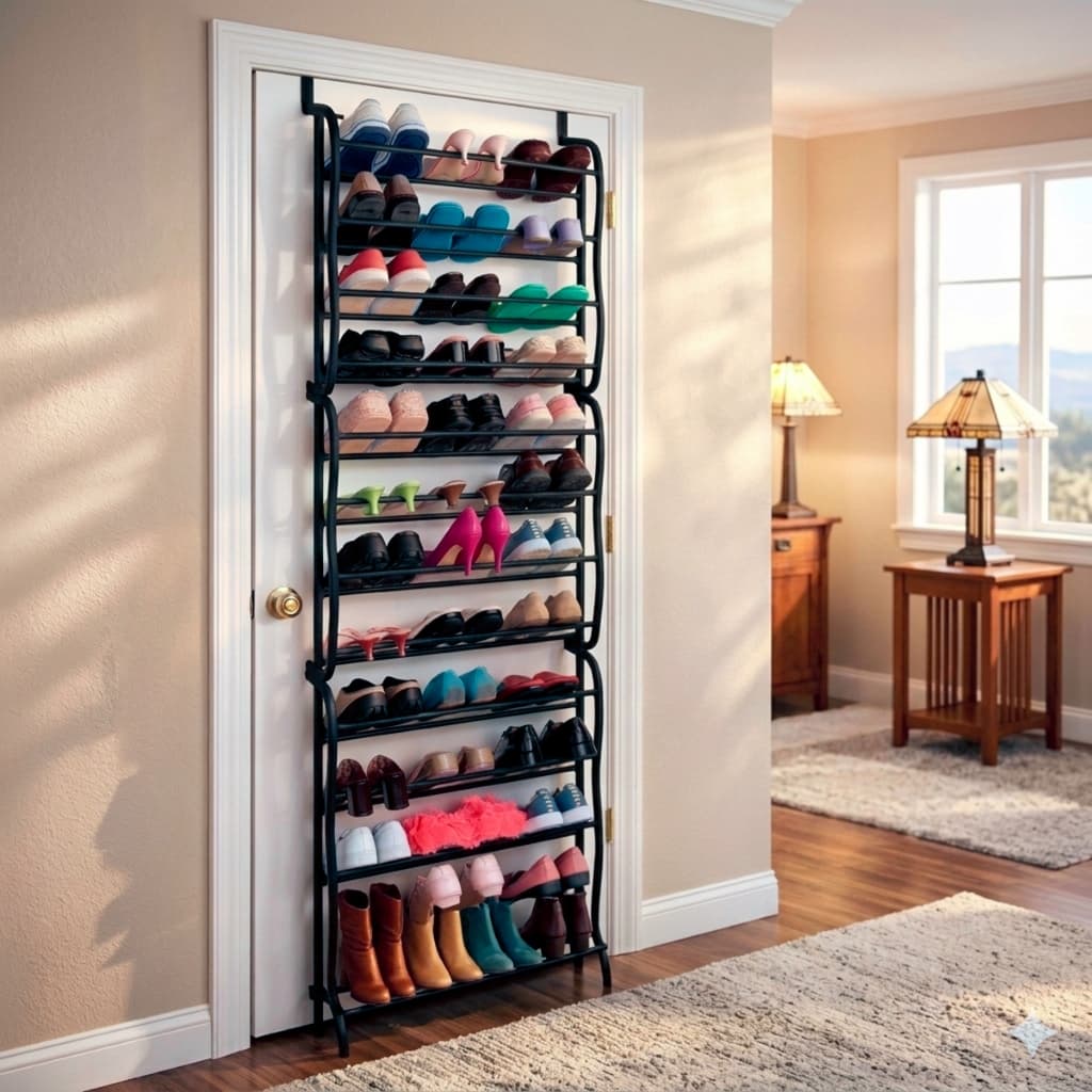 Sapateira De Parede Ou Porta 1,83m Para 36 Pares De Sapatos Organizadora Vertical