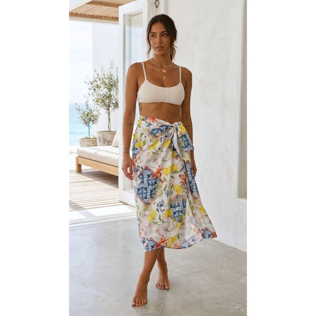 Canga Pareo Pareô Feminina verao | Saida de praia Estilo Pinterent Lenço Estampado Look Resort Saída Praia