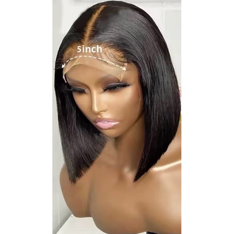 LACE FRONT CABELO HUMANO 35 cm Repartição 5x5  long bob