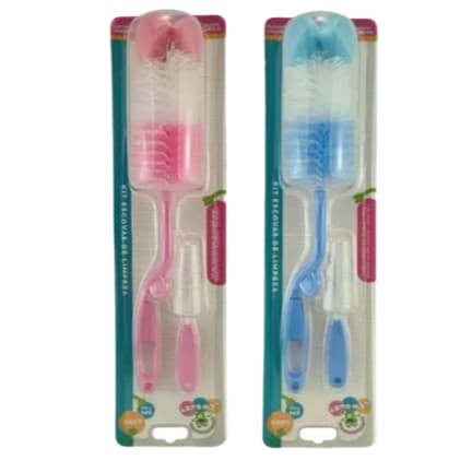 KIT ESCOVA LIMPEZA MAMADEIRA E BICOS NEW BABY – HIGIENIZAÇÃO COMPLETA E PRÁTICA