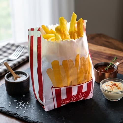 Saquinhos para Batata Frita Personalizados (Love Fritas) Escolha a Quantidade