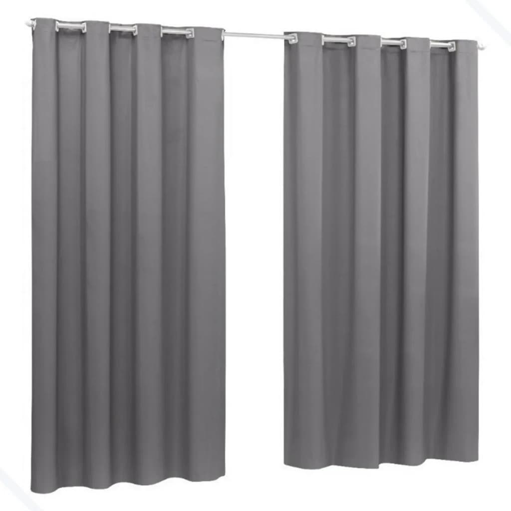 Cortina PVC Blackout 2,80x1,80 Corta 100% Luz Solar Quarto Sala Ilhós Varão Isolamento Térmico