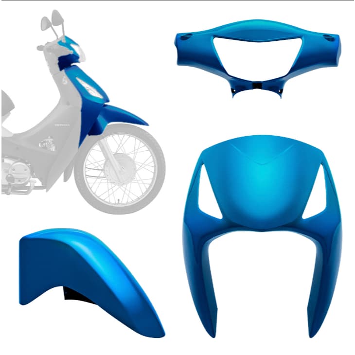 Conjunto Kit Carenagem Pro Tork 3 Peças Biz 125 2006 2007 2008 2009 2010 Modelo Original