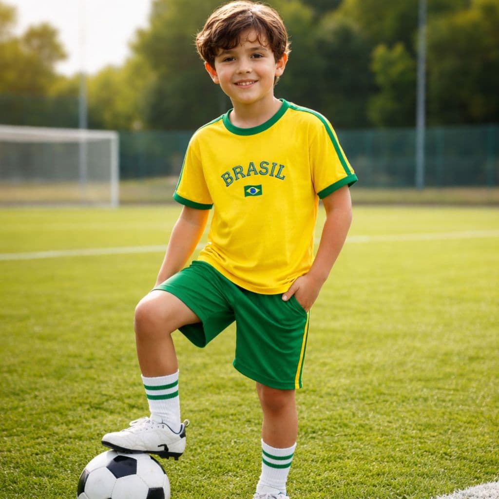 Camiseta Brasil Infantil Copa Seleção Brasileira Torcedor