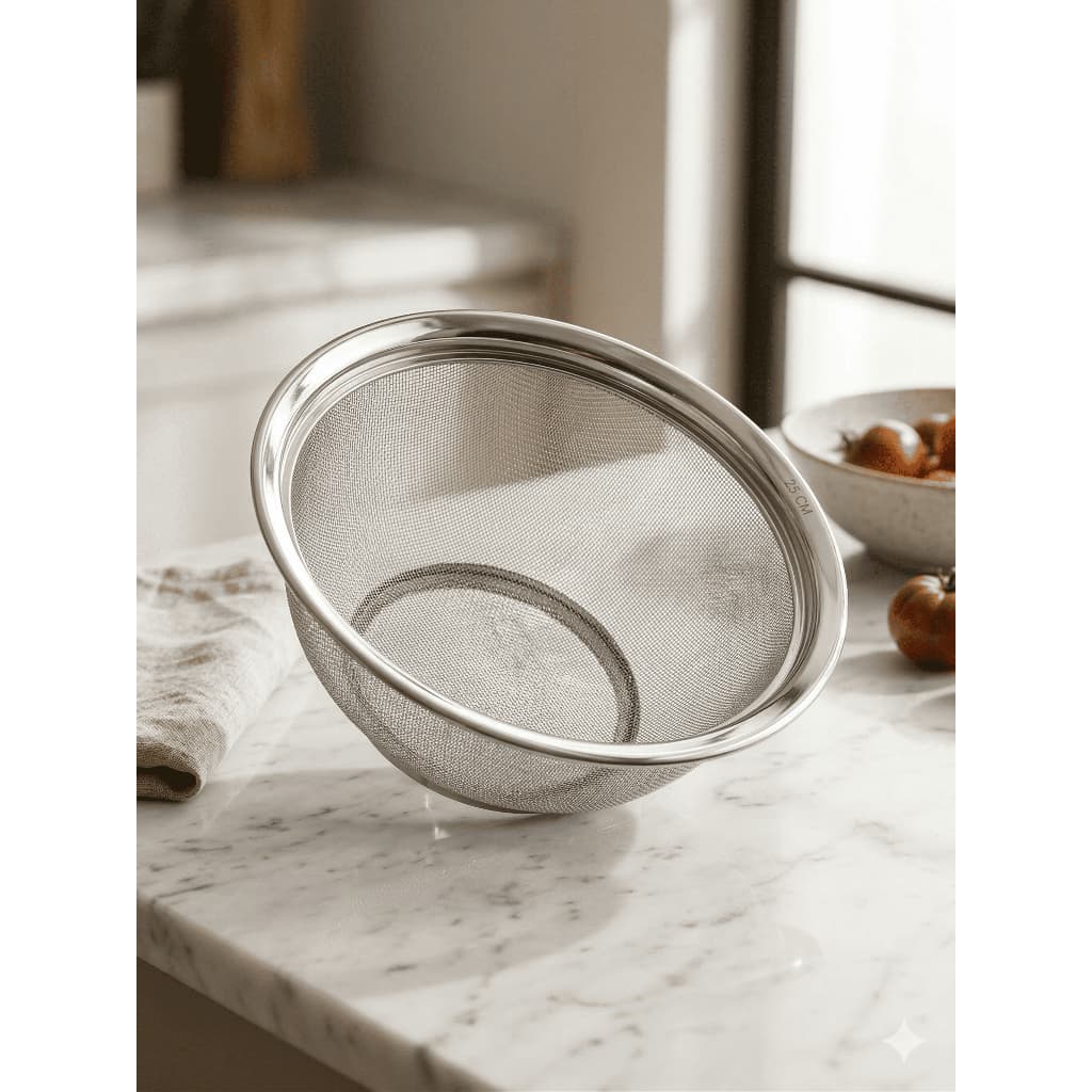 Escorredor de Macarrão e Legumes em Aço Inox - Multiuso para Cozinha