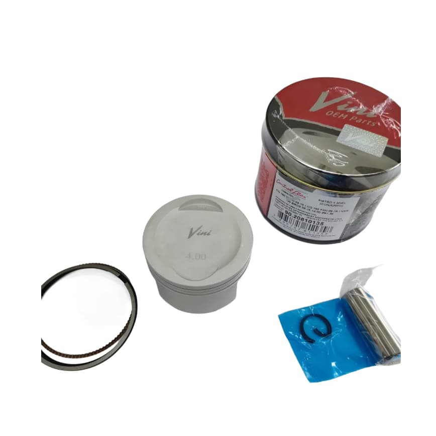 PISTAO + ANEIS CONJUNTO CG 150 04-08 CG 150 TITAN FAN 09-15 NXR 150 BROS 06-15 +4.00 Diam 61,30