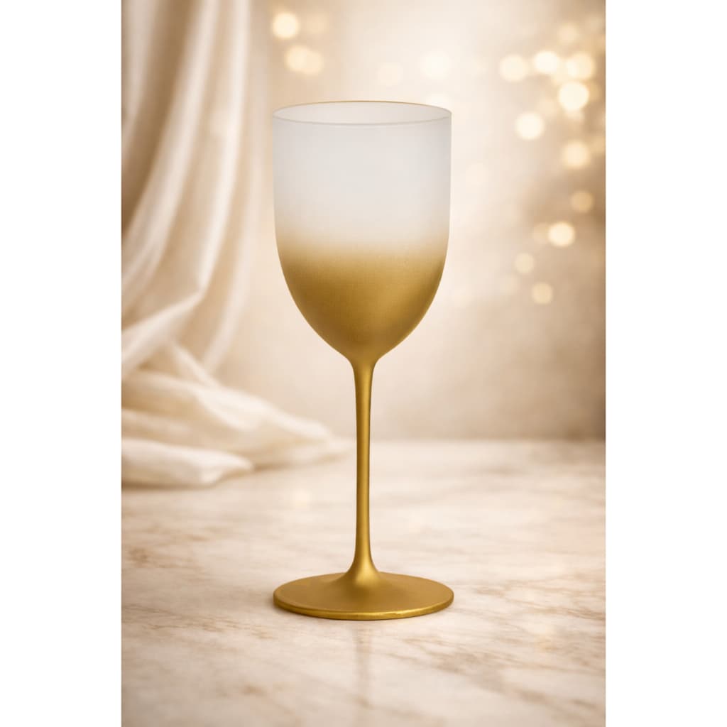 Kit 10 Taças de Vinho 400ml Degradê Acrílico - Linha Premium Drinks Vinho