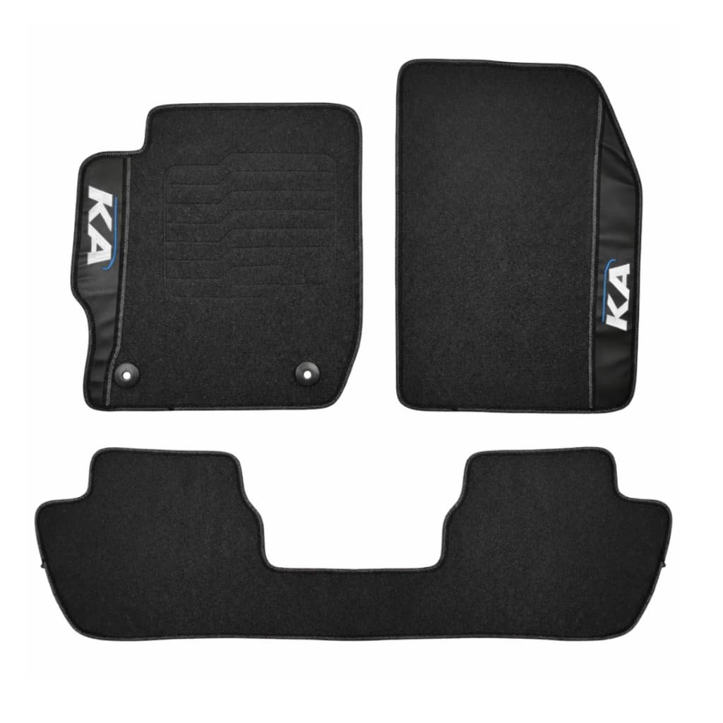 Tapete Ford Ka 2014 a 2021 Tapete Preto Personalizado Impermeável Tapete Para Ford Ka Emborrachado
