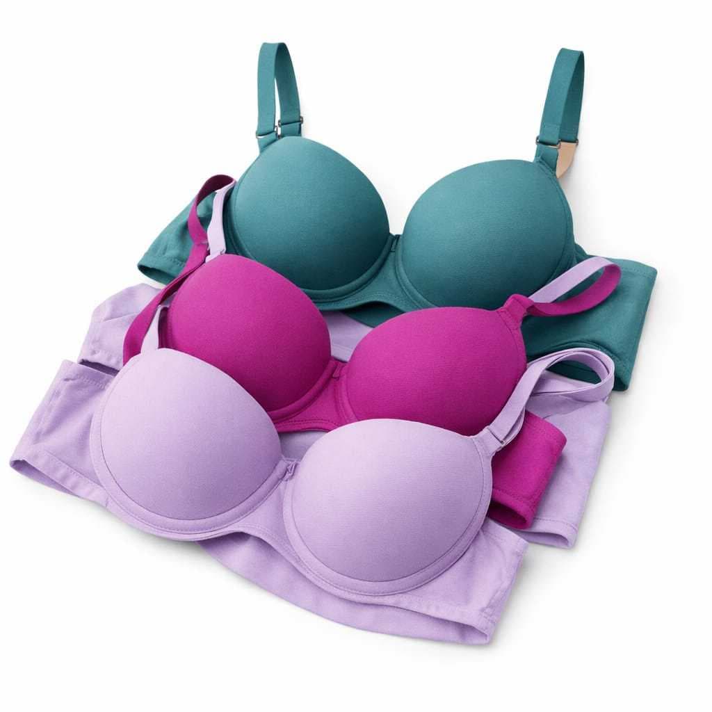 Kit 3 Sutiã PLUS SIZE Sustentação Microfibra Reforçado Premium de Fábrica Com Bojo e Com Aro P ao 54