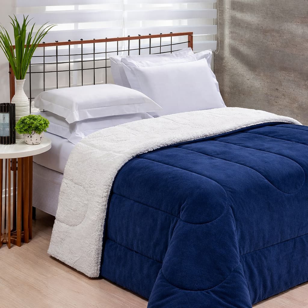 Coberdrom Casal Queen Premium Noruega Dupla Face Sherpa 2,20m x 2,40m