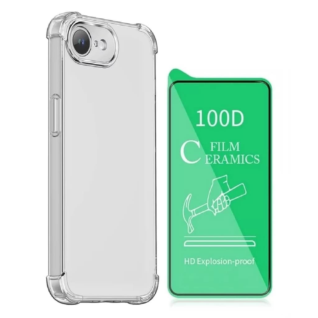 Capa Anti Impacto iPhone 17e Tela 6.1 + Película Cerâmica Hd