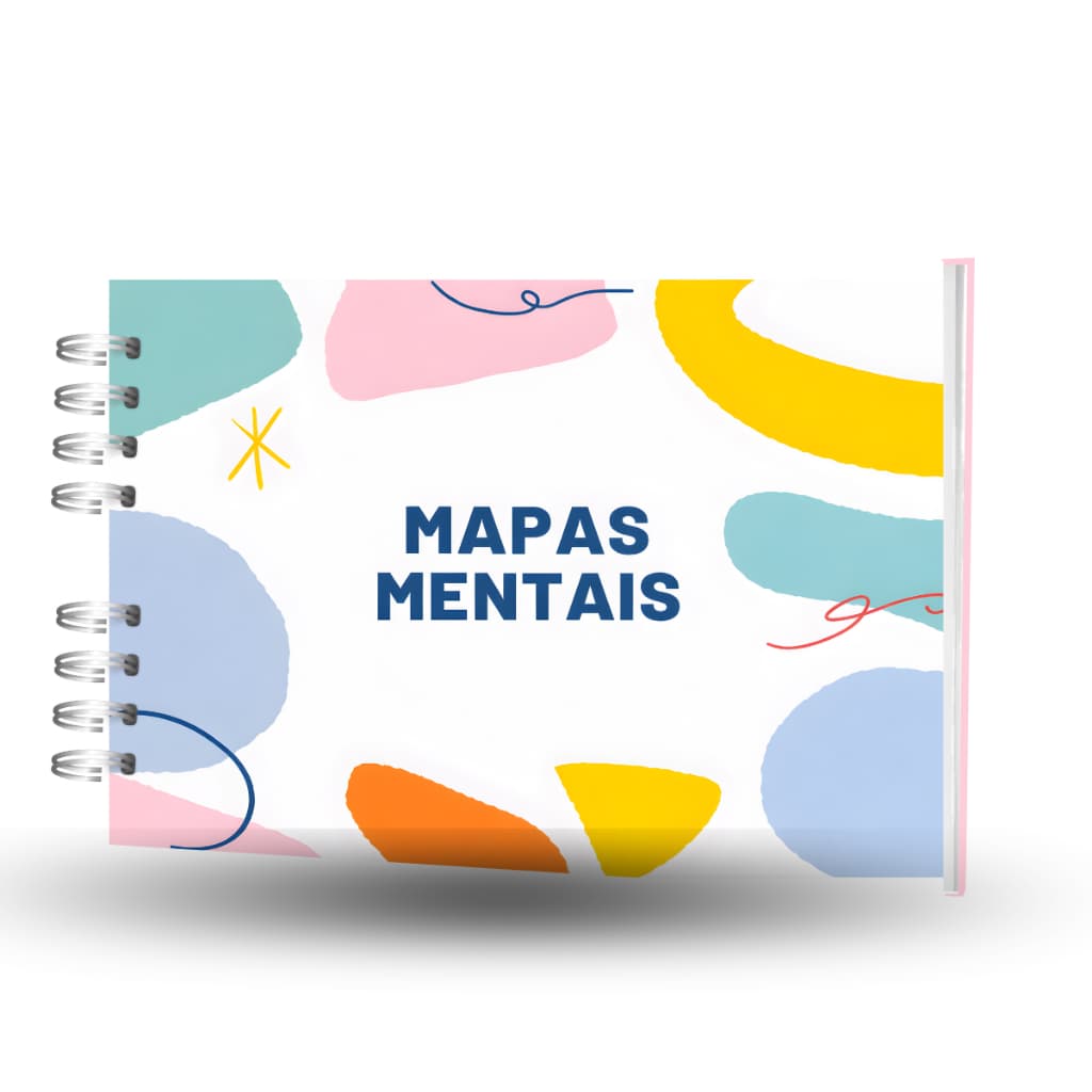 Livro de Mapas Mentais para Estudos | Organizador de Ideias | Planejamento e Produtivida de Estudos