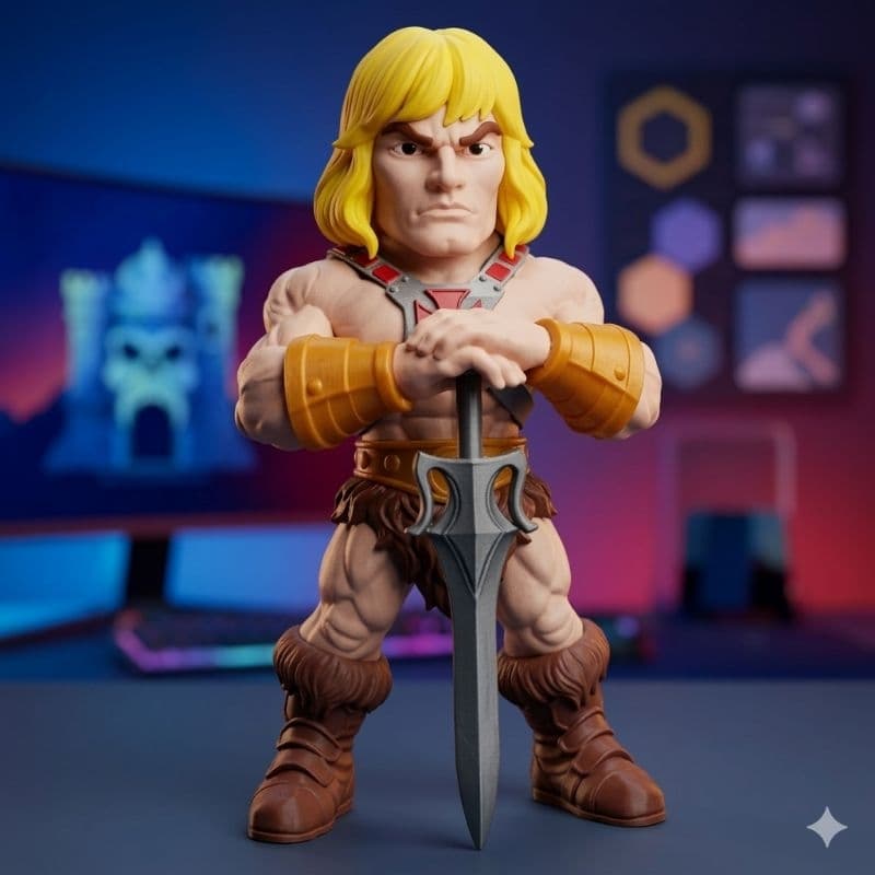 Action figure He-man - colecionável exclusivo