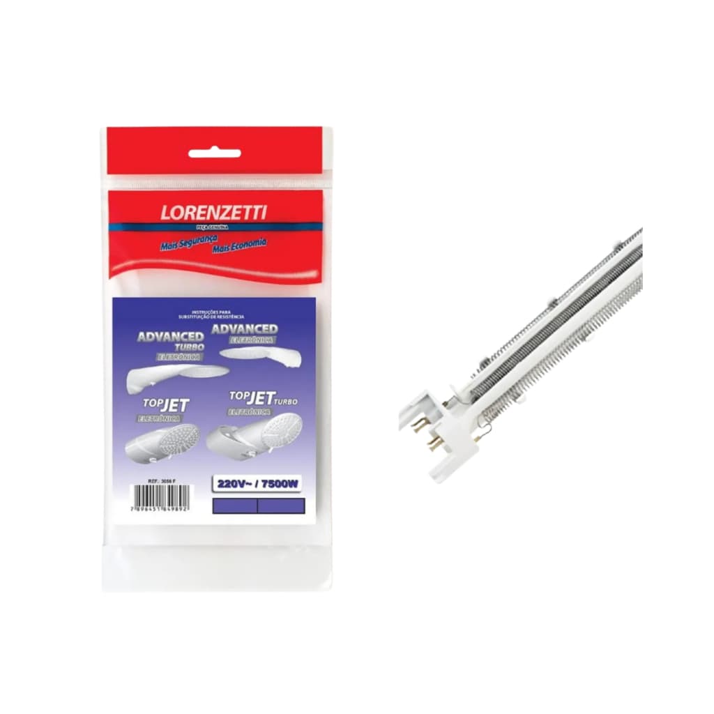 Resistência Advanced Eletrônica/topjet 220v 7500w Lorenzetti Branco Brilhante