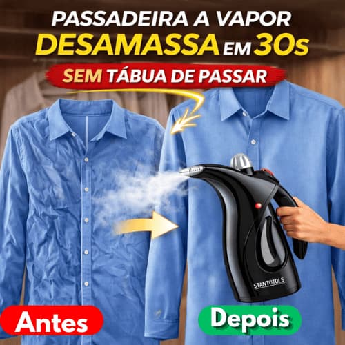 Passadeira A Vapor Portátil 127V Alta Pressão Vaporizador Roupa Sem Vinco Fácil Uso