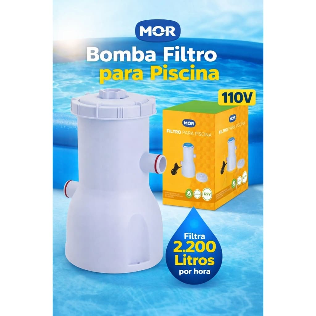 Bomba Filtro para Piscina 110v 2.200 L/H Mor