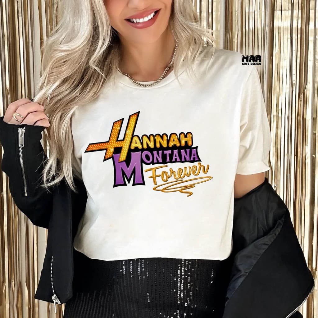 Camiseta Série Hannah Montana Forever Miley Cyrus Pop Moda