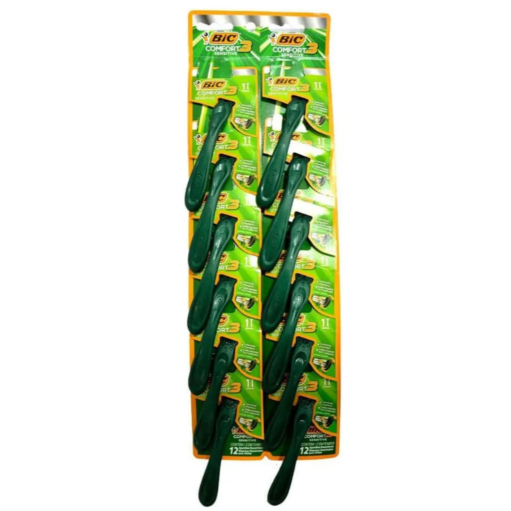 Aparelho de Barbear Bic Comfort 3  Sensitive C/12 Verde