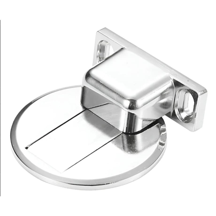 Trava Porta Magnética MagnaFix Steel Premium Aço Inox Fixação 3M Fácil Instalação