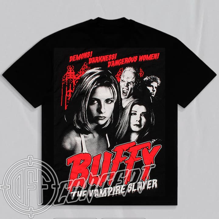 Camiseta Basica e OVERSIZED Buffy The Vampire Slayer Dangerous Serie Geek Graphic Unissex