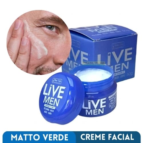 Matto Verde Creme Live Men 4 Em 1 Pós Barba Rosto Mãos E Corpo 50g