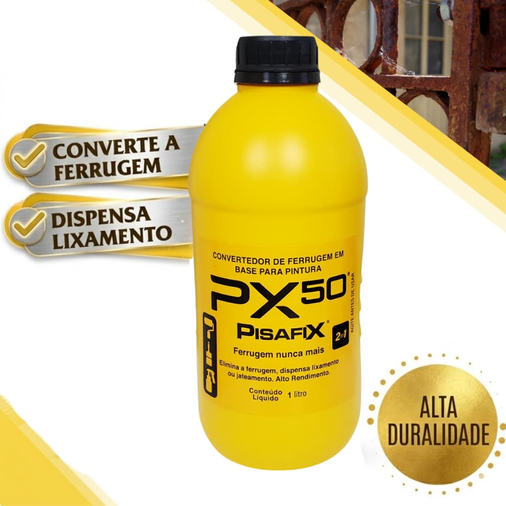 Conversor De Ferrugem Pisafix Converte em Base para Pintura Alto Rendimento (Não é TF7)
