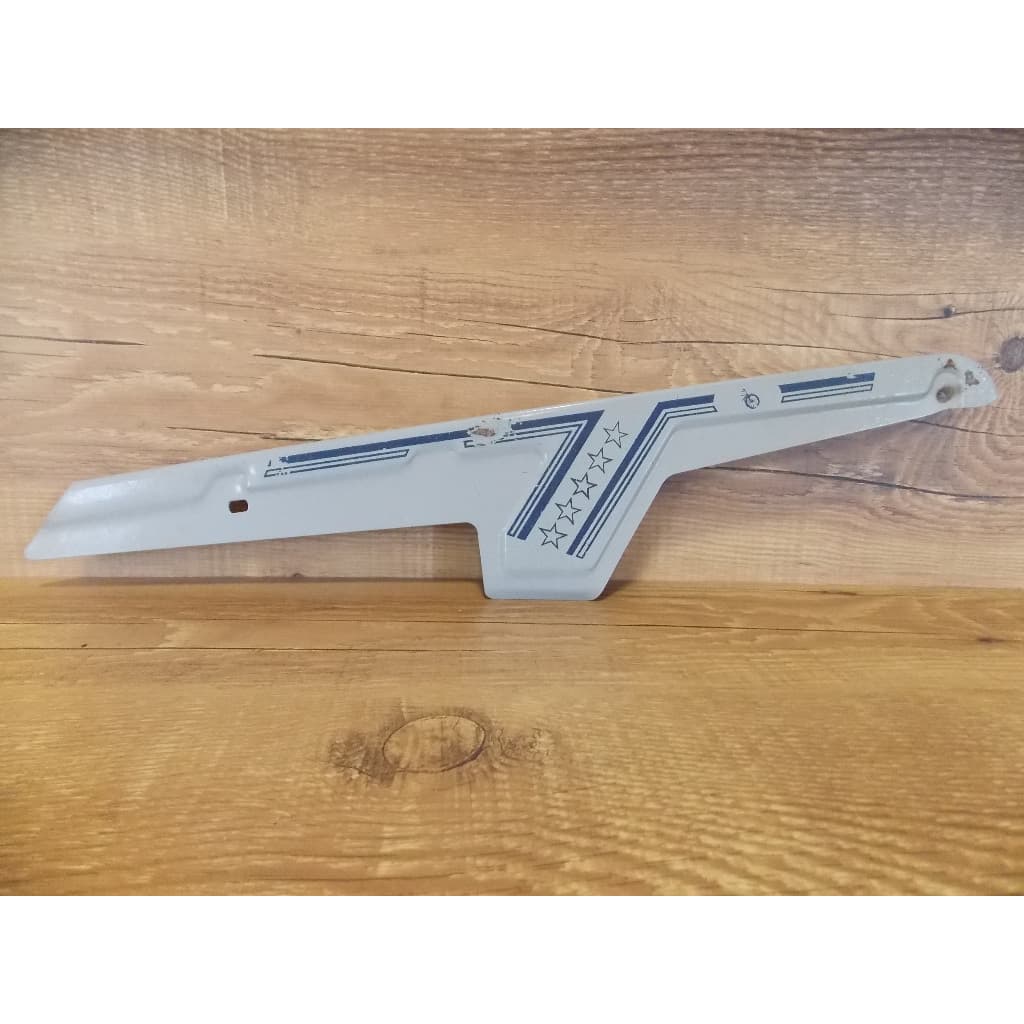 Cobre corrente modelo avião bicicletas antiga monark cinza com azul - novo de estoque antigo - contém marcas do tempo