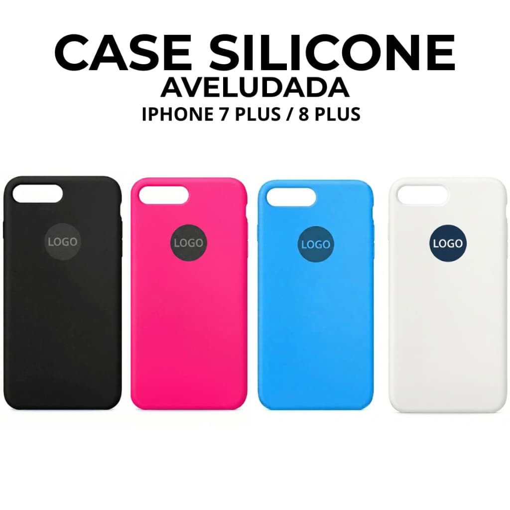 Capa Silicone Aveludada Para Iphone 7 Plus 8 Plus Case
