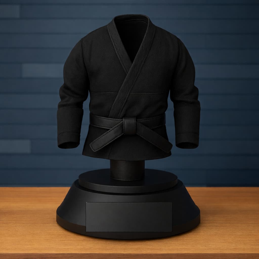 Suporte Faixa Kimono / Troféu Decorativo Artes Marciais