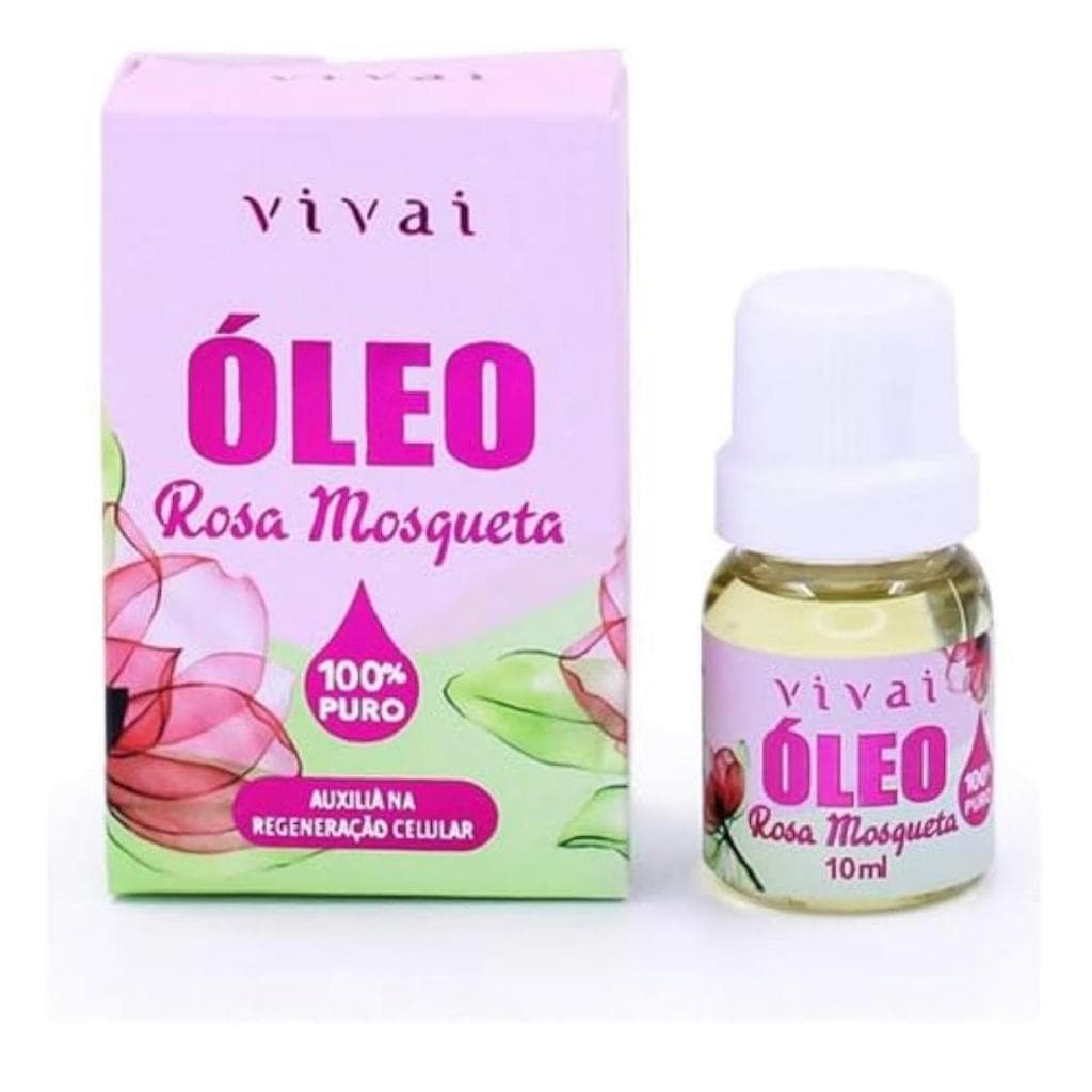 Oleo Rosa Mosqueta Vivai 10ml Clareia Manchas Estrias Rugas Tratamento Corporal Facial