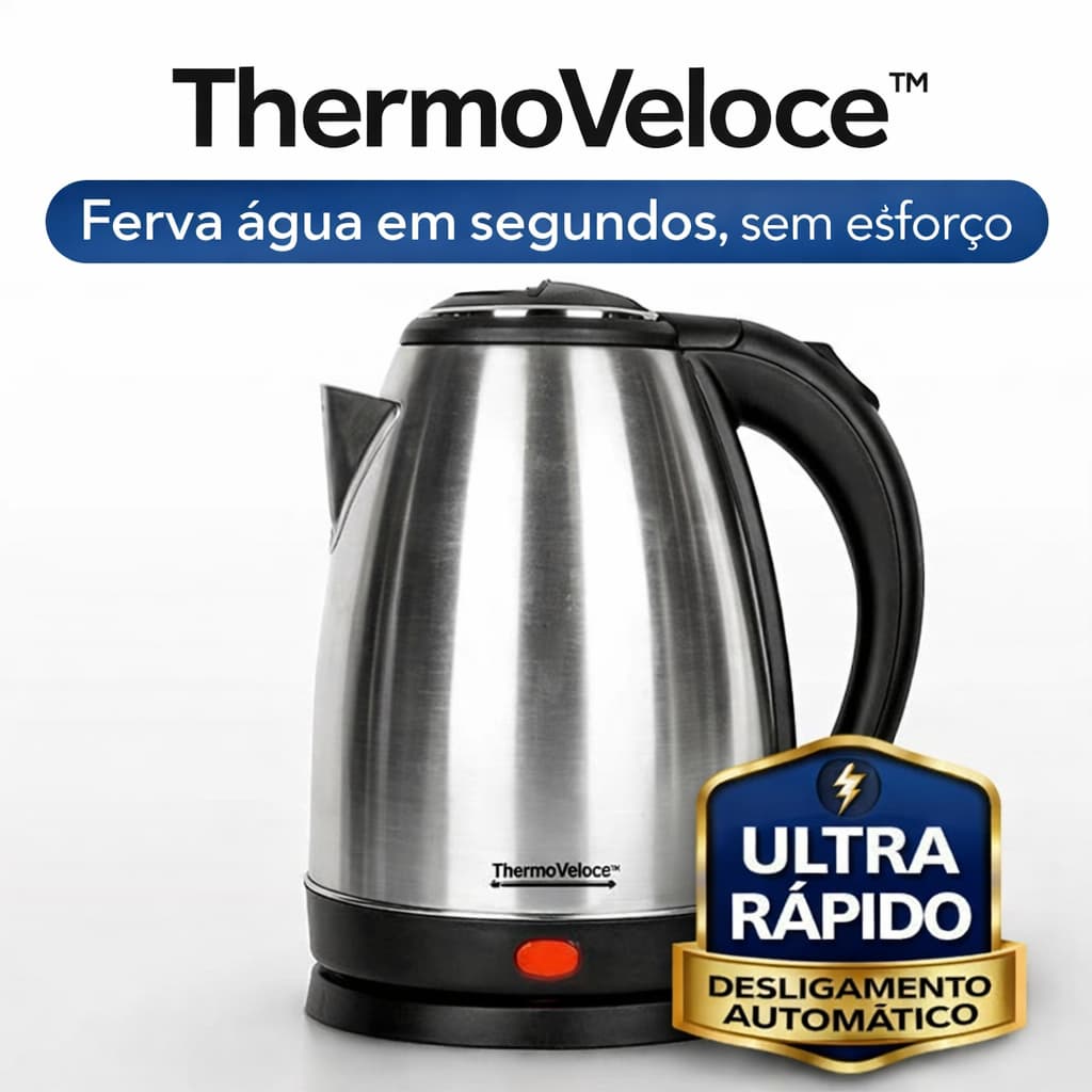 Chaleira Elétrica Inox 2L 127V Rápida Desligamento Automático