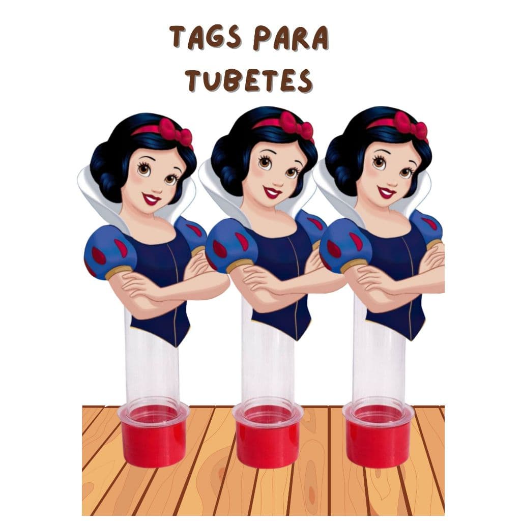 20 Apliques Branca de neve para tubetes/ ideal para festa infantil