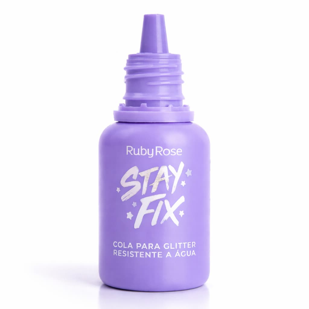 COLA PARA GLITTER STAY FIX RUBY ROSE Resistente Água 10ml