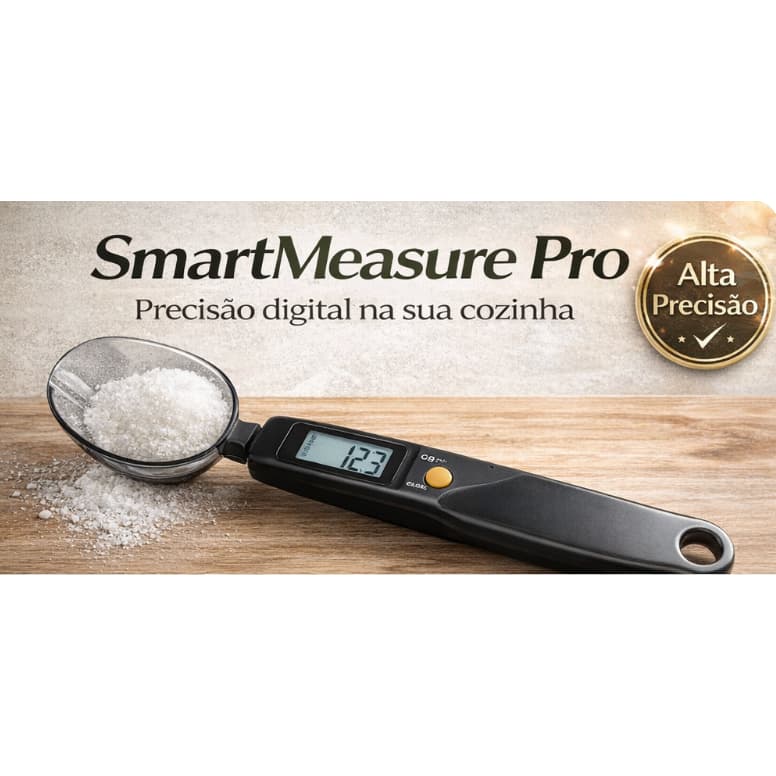 Smart Measure Colher Medidora Digital Precisão Balança Portátil Peso Exato Ingredientes Dieta